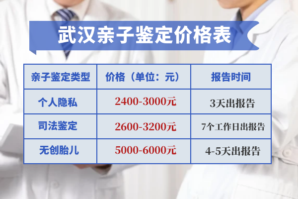 2023武汉亲子鉴定多少钱费用（武汉正规亲子鉴定机构费用公示）