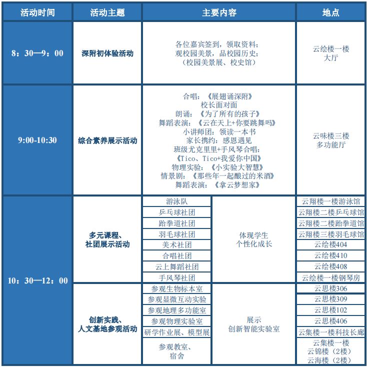 深圳大学附属中学初中部校园开放日（时间+安排+预约通道）