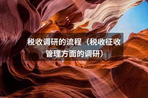 税收调研的流程（税收征收管理方面的调研）