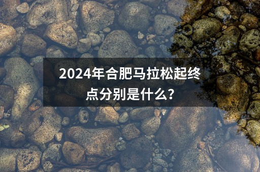 2024年合肥马拉松起终点分别是什么？